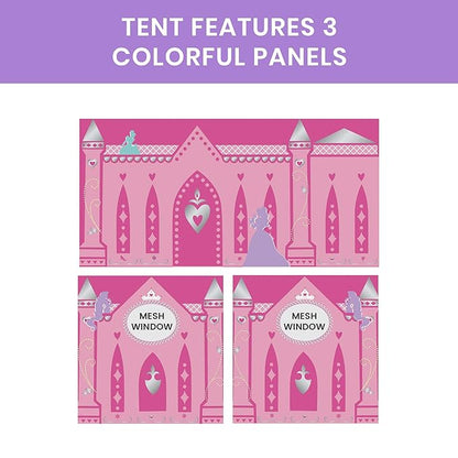 Delta Children Loft Bed Tent Curtain Set for Low Twin, Disney Princess