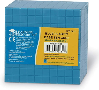 Learning Resources Blue Plastic Base Ten Cube
