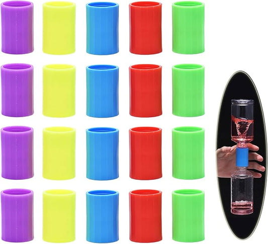 Tornadoes in A Bottle, 20 Pcs Plastic Tornado Bottle Connector Vortex Connector Cyclone Tube for Scientific Experiment, 5 Colors