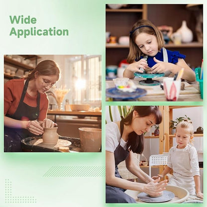 Mini Pottery Wheel Kit, 4.7 Turntable Electric Pottery Wheel, Clay Making Pottery Machine with 24 Pottery Shaping Tools and Paint Set, Craft Kits Gift for Kids Teens & Adults Beginners