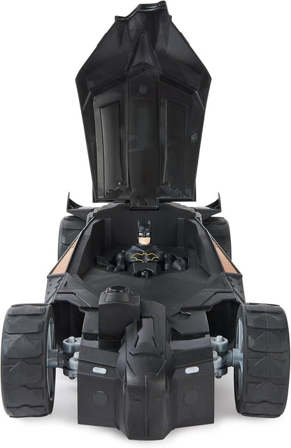 DC Comics, Batman Batmobile Remote Control Car, Easy to Drive, Compatible with Batman Figures, Kids Toys for Boys and Girls Ages 4 and Up