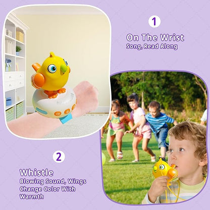 Toddler Toys 2-3, Interactive Musical Electronic Pets Talking Bird for Kids, Early Educational Learning Toys with 26 Songs & Recording, 1 2 3 4 Year Old Boy Girl Birthday, Yellow