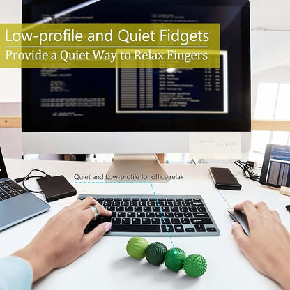 luckdoor Silicone Magnetic Balls Fidget Toys for Adults & Teens,4PCS Stress Relief Sensory Toys for Autism ADHD Anxiety,Fun Textures Gadgets,Office Desk Toy,Stocking Stuffers for Women Men Teen Gift