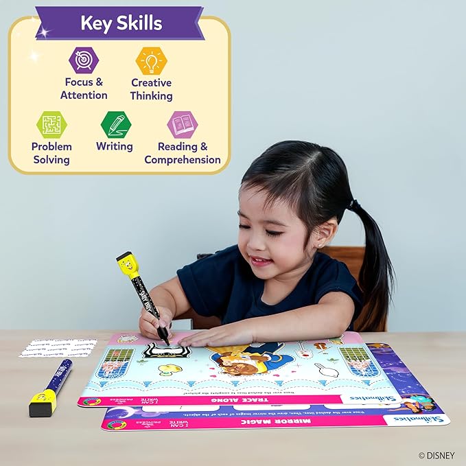 Skillmatics I Can Write Disney Princess - Reusable Preschool Learning Activities, Educational Toys & Games, Handwriting Aids, Back to School Supplies, Gift for Students, Kids, Toddlers Ages 3, 4, 5, 6