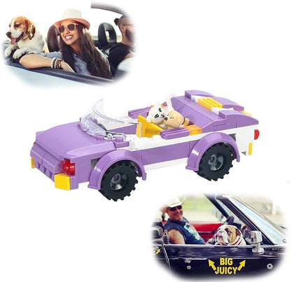 BRICK STORY Girls Friends Convertible Car Building Sets with Pet Bathing Pool Role Play Building Toys Creative Gift for Kids Aged 6-12 (182 PCS)