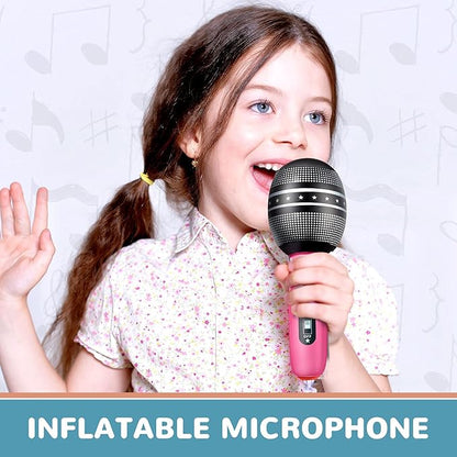 Zhanmai 12 Pieces Inflatable Microphones for Parties 9. 4 Inch Blow up Plastic Fake Microphone Props Toys for Musical Sing Concert Karaoke 80s 90s Party Cosplay Stage Decoration Supplies