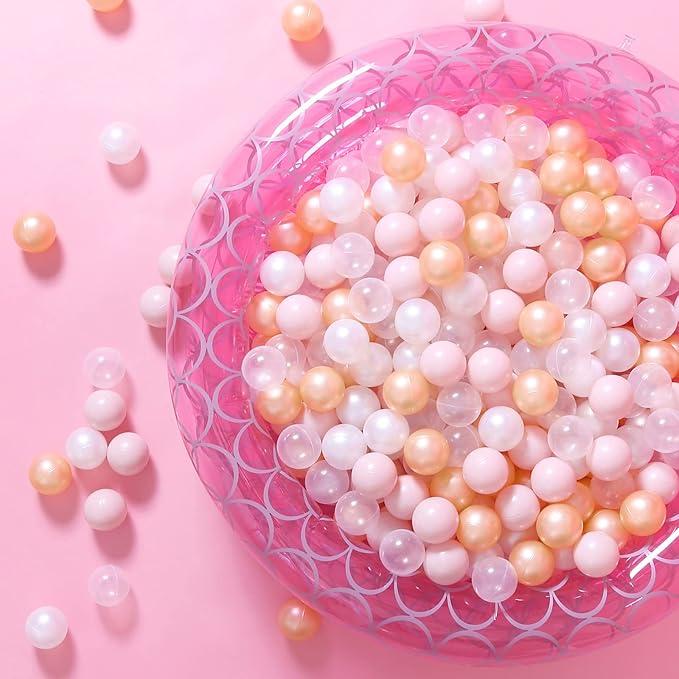 GOGOSO Baby Ball Pit Balls -100pcs Small Crush Proof Plastic Play Ball Pool Pits for Toddlers 1-3 Play Tent, Kids Birthday Party, Baby Playpen Yard, Kiddie Pool