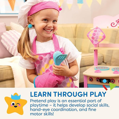 Battat- Play Circle- Play Kitchen For Toddlers – Baking Set – Chef'S Hat & Apron- Pretend Play – 3 years +