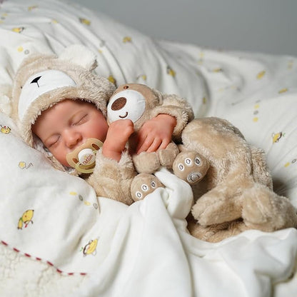 BABESIDE Lifelike Reborn Baby Dolls Boy - 17-Inch Baby Soft Body Realistic-Newborn Baby Doll Silicone Full Body Vinyl Real Life Baby Dolls with Toy Accessories for Kids Age 3+