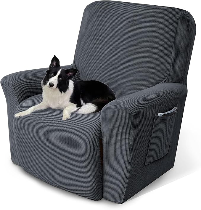 Recliner Chair Cover Lazy Boy Recliner Covers Recliner Covers for Recliner Chair 1 Piece Furniture Protector Prevent wear and pet Hair（Recliner,Dark Grey）