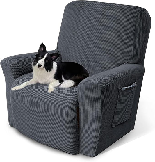 Recliner Chair Cover Lazy Boy Recliner Covers Recliner Covers for Recliner Chair 1 Piece Furniture Protector Prevent wear and pet Hair（Recliner,Dark Grey）