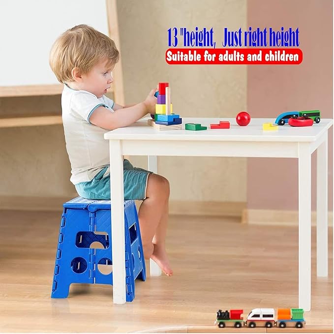 ACKO Folding Step Stool -13 inch Height Premium Heavy Duty Foldable Stool for Kids and Adults, Kitchen Garden Bathroom Stepping Stool 10Pack