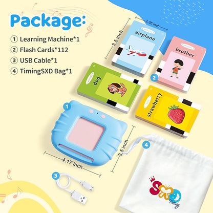 Toddler Toys for Ages 2-4,Pocket Speech for Toddlers,Autism Sensory Toys for Autistic Children,224 Sight Words Talking Flash Cards Gifts for 1 2 3 4 5 Year Old
