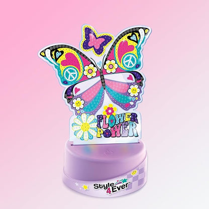 Canal Toys Style 4 Ever Diamond Art Unicorn or Butterfly Lamp Set. Bead up The Unicorn and Butterfly, Then swap Out on The Light up Base. Age 6+