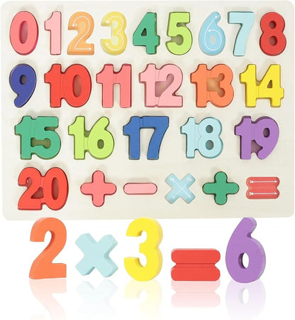 Number Puzzle - Montessori Wooden Puzzles for Toddlers 3-5 | Shape Learning Puzzle Learning Toy for Toddlers 3-5 number blocks toys for kids | Toddler Learning Toys Preschool Educational Gift for Kids