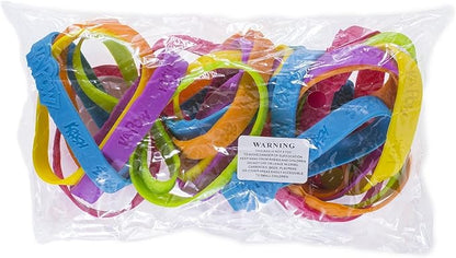 24 Assorted Superhero Comic Quotes & Sayings Colorful Rubber Jelly Bracelets for Children Birthdays, Party Favors, Kid's Goody Bags By Super Z Outlet