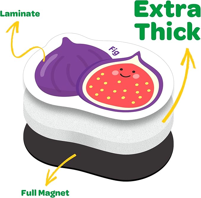 Crayola: ABC Matching Magnet Set - Foodie Garden - Alphabet & Image Foam Magnets, Classroom & Home Education, Spelling-Learning, Toddler, Kid Ages 3+