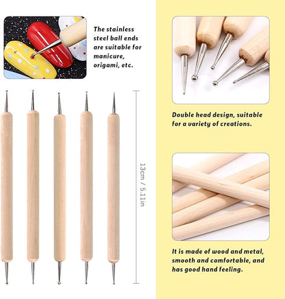 Swpeet 19Pcs Modeling Clay Sculpting Tools Kits, Ball Stylus Tool, Pottery Tools, Plastic Clay Tools, Sculpting Kit for Making Modeling Clay Cake Fondant Decoration, Clay, Ceramics
