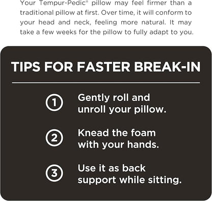 Tempur-Pedic Memory Foam Symphony Pillow Luxury Soft Feel, Standard, White