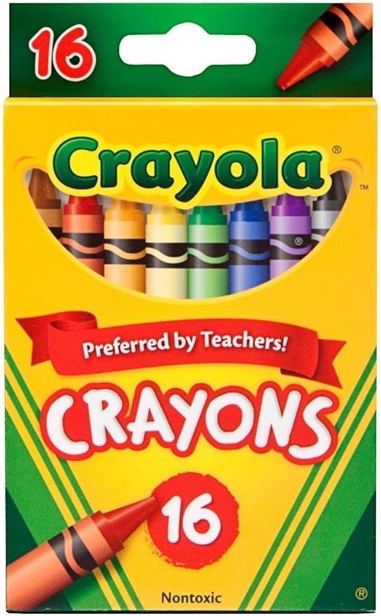 Crayola Crayons 16 Per Box (Pack of 12) 192 Crayons in Total