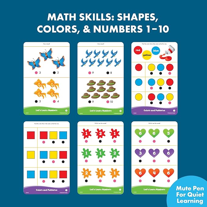 Educational Insights Hot Dots Getting Ready for School - Preschool Learning Activities with Interactive Pen, Preschool Prep and Kindergarten Workbooks, Flash Cards and Learning Books for 3 and Up Year Olds