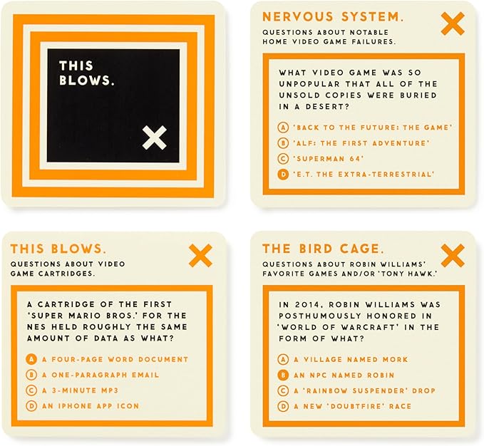 Brass Monkey Bizarre Video Game Trivia – Trivia Card Game Set with 200 Unique Questions About Bizarre Video Game Trivia