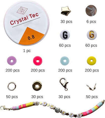 Gymnastics Bracelet Kit for Girls - DIY Friendship Bracelets for Gymnasts - Fun Gymnastics Gift for Girls