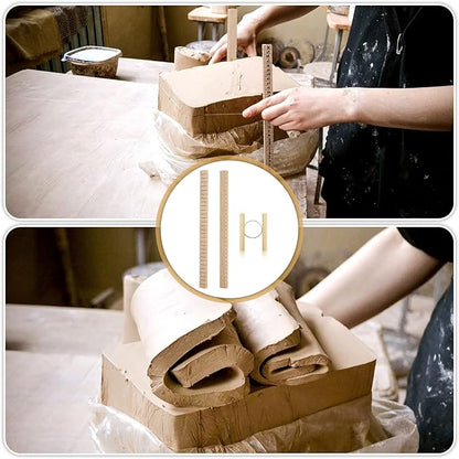 2 Pcs Clay Slab Slicer with Clay Wire Cutter, Wooden Clay Slabs Handle Pottery Wire Tool Ceramic Clay Tools Wire Soap Cutter for Pottery Wheel Clay Artists Pottery Clay DIY Craft Sculpting Supplies
