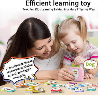 Kidzdo Learning Toys for Toddler 2-4 Years - 254 Sight Words Talking Flash Cards with Music, ABC 123, etc, Pocket Speech Therapy Toys, Educational Teaching Gifts for Ages 2 3 4 5 Years Old Girls