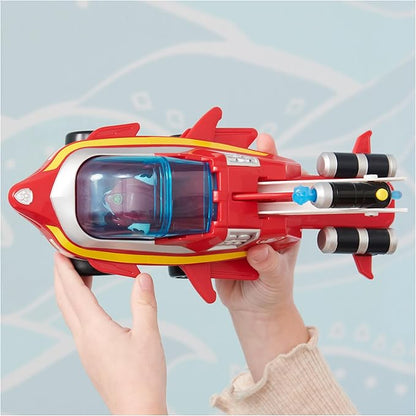 Paw Patrol Aqua Pups Marshall Transforming Dolphin Vehicle with Collectible Action Figure, Kids Toys for Ages 3 and up