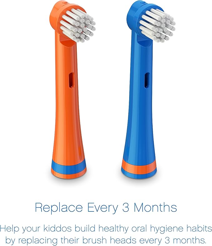 Brusheez Electronic Toothbrush Replacement Brush Heads 2 Pack (Buddy The Bear)