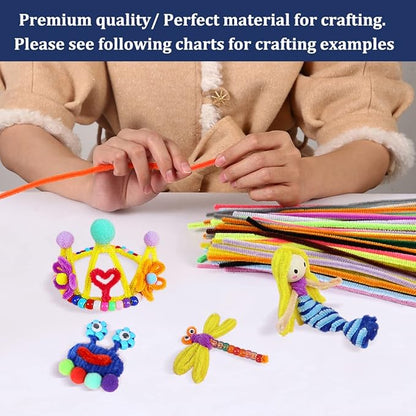 Pipe Cleaners, Pipe Cleaners Craft, Arts and Crafts, Crafts, Craft Supplies, Art Supplies (1000 Dark Green Pipe Cleaners)…