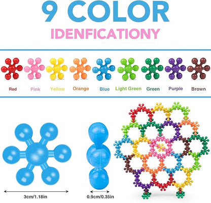 NEOACT 200PCS Building Blocks Kids Educational Building Toys Interlocking Plastic Connect Block Manipulatives for Preschool Kids Aged 3+, Creativity Kids Toys Classroom Kindergarten Toys