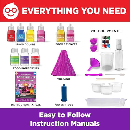 Doctor Jupiter Girls' Super Science Kit for Girls Ages 8-9-10-11-12-13-14 | Birthday Gift Ideas for Girls 8+ Years Old | STEM Toy with 100+ Experiments & Geyser Tube | Learning & Educational Kits