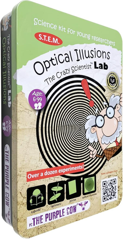 The Purple Cow Crazy Scientist Optical Illusions - Science Kits for Young Researchers. for Learning & Education - STEM Educational Games for Kids, Boys & Girls, with Instructions