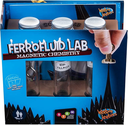 Ferrofluid Lab Magnetic Chemistry by Heebie Jeebies- 5 Experiments for Kids Ages 8+- Educational Science Project STEM Learning Unique Activities for Boys and Girls- Ideal Gift for Students