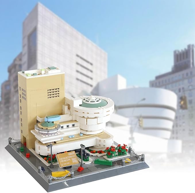 Oichy Building Blocks Set, 902PCS World Famous Architectural Model Kits Guggenheim Museum Toys Building Sets for Adults and Kids