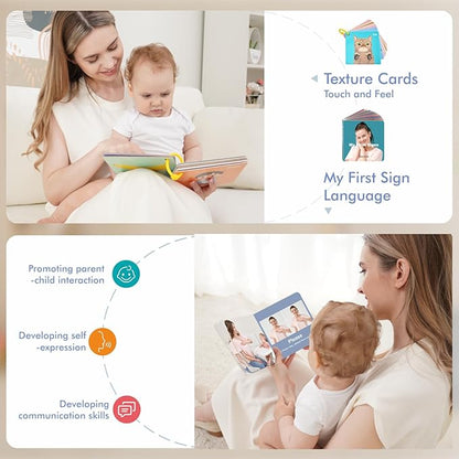 Montessori Toys for Babies 7-8 Months, Wooden Montessori Toys, Includes Object Permanence Box, Balls, Rainmaker, Peek-a-Zoo Puzzle, Texture Cards, First Signs, Play Guide, Treasures Basket