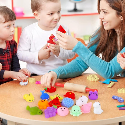 Hooqict 20Pcs Squishy Toys Stress Balls for Kids Kawaii Squishies Squishy Fidget Sensory Toys for Boys Girls Classroom Prizes, Goodie Bag Stuffers, Easter Basket, Christmas Stocking Stuffers