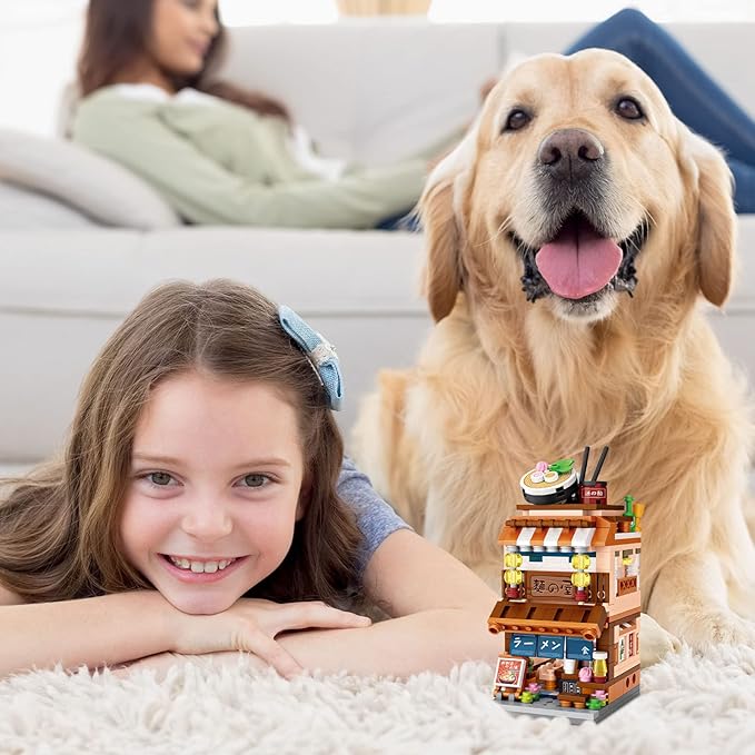 Japanese Street View Shop Bricks, Mini DIY Building Blocks Model MOC Construction Toy (Ramen Shop)