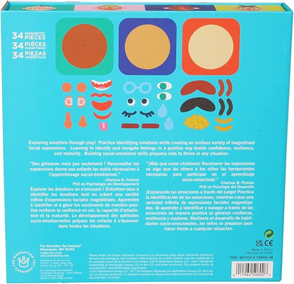 Manhattan Toy Making Faces 34-Piece Bilingual Emotion Toy for Kids 3 Years and Up for English and French Learning