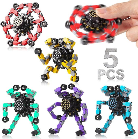 Transformable Fidget Spinners for Kids and Adults Stress Relief Sensory Toys for Boys and Girls Fingertip Gyros for ADHD Autism for Kids Gifts