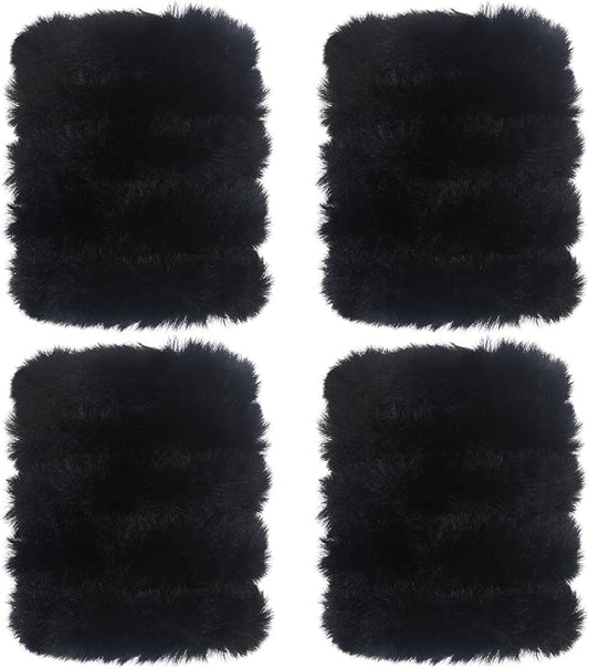 TOAOB 4pcs Thick Pipe Cleaners Black Large Chenille Stems for Crafts Long 39 Inch Fuzzy Sticks Craft Supplies for DIY Art Craft Projects Home Decorations