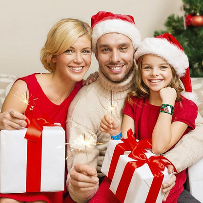 48 Pcs Christmas Slap Bracelets, Christmas Decorations, 12 Styles for Christmas Party Favors Christmas Stocking Stuffers