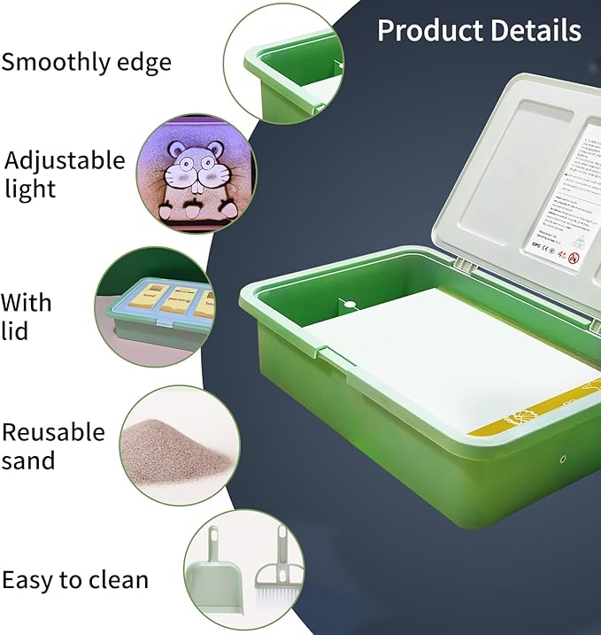 18" Sand Painting Light Box Bright Light Table for Kids,Sand Art Table with Lid 3 Modes,10-Level Dimming Creative Drawing Board Birthday Gifts for Boys Girl