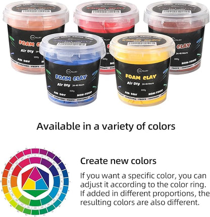 Moldable Cosplay Foam Clay Brown Colors (300g) – High Density and Quality for Intricate Designs | Air Dries to Perfection for Cutting with a Knife or Rotary Tool, Sanding or Shaping