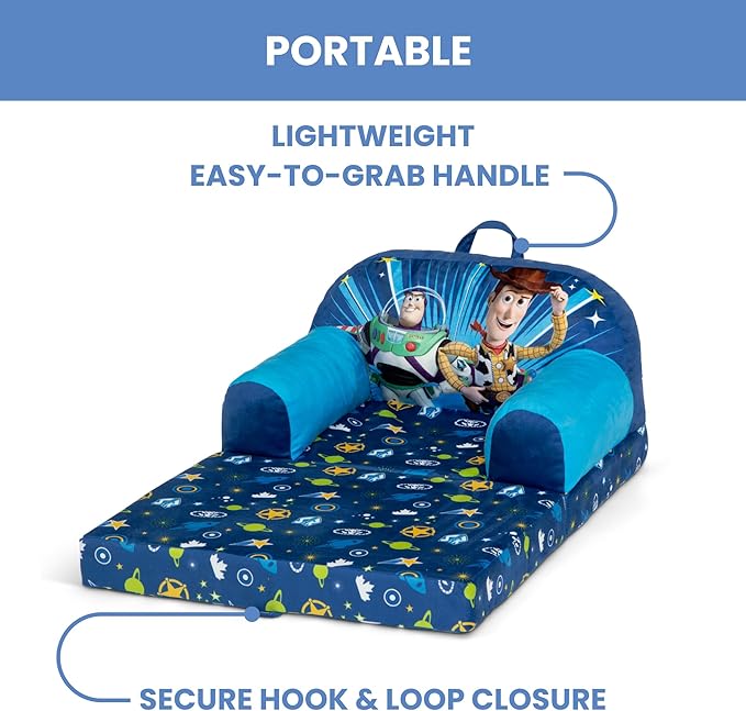 Delta Children - Toy Story Cozee Buddy Flip-Out Kids Chair, Blue
