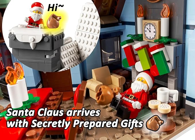 LEGO Icons 10293 Santa's Visit Winter Village Collections (1445 Pieces)