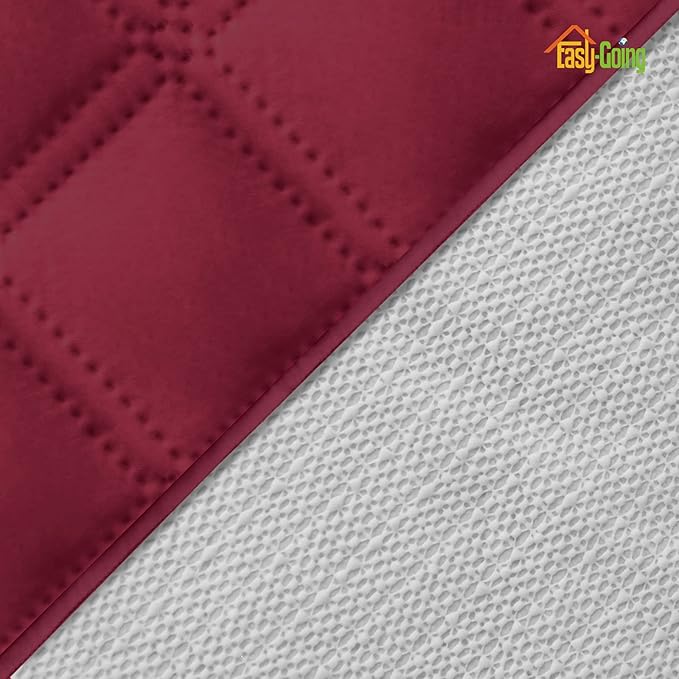 Easy-Going Waterproof Oversized Loveseat Covers Leakproof Couch Cover for 2 Cushion Couch Sofa Cover Washable Sofa Slipcover Non-Slip Furniture Protector with Pocket for Pet(Medium-XL, Christmas Red)