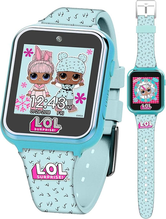Accutime Kids LOL Surprise Light Blue Educational Touchscreen Smart Watch Toy for Girls, Boys, Toddlers - Selfie Cam, Learning Games, Alarm, Calculator, Pedometer & More (Model: LOL4299AZ)